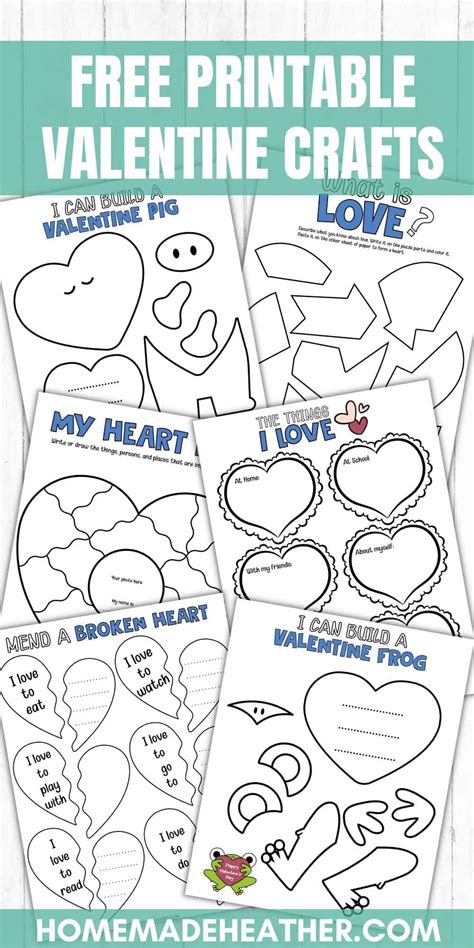 Free Printable Valentines Crafts Homemade Heather