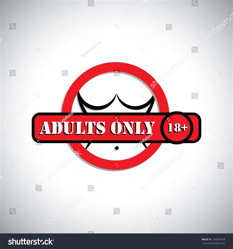 Girls Nude Body Label Adults Only vector de stock libre de regalías Shutterstock
