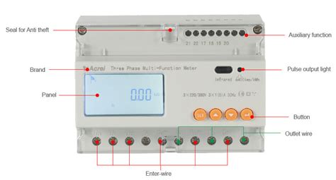 Acrel DTSD1352 Din Rail Energy Meter RS485 Communication For Scada System