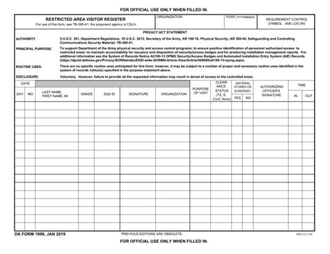 Army Apt Register