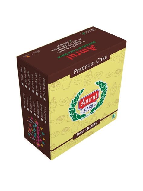 Printed Corrugated Paper Amul Cake Packaging Box Gram At Rs