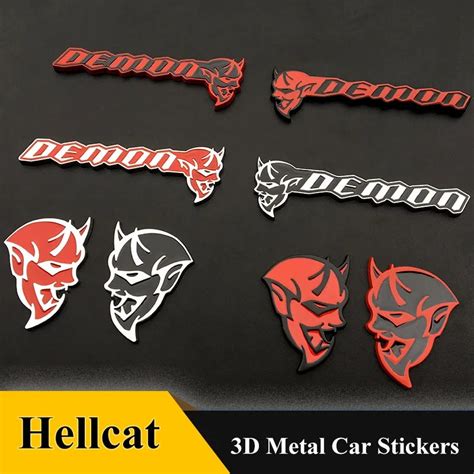 Metal Hellcat SRT Demon Emblem Car Sticker Front Grill Fender Badge