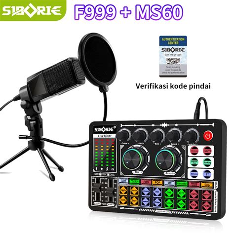 Jual Siborie F999 Soundcard MS60 Microphone Paket Lengkap SET Sound