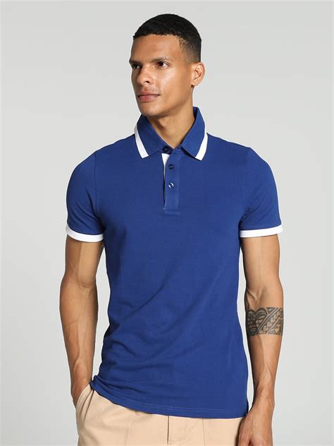 Buy Puma Pique Tipping Slim Fit Polo Collar Cotton T Shirt Tshirts For Men 27143024 Myntra