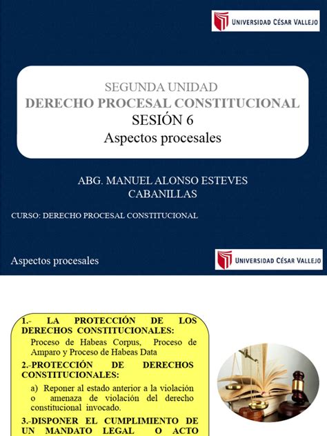 Sesion 6 Pdf Habeas Corpus Ley Procesal