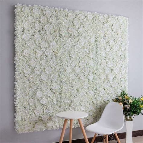 Big Sale Off Pure White Flower Wall D Artificial Flower Panel