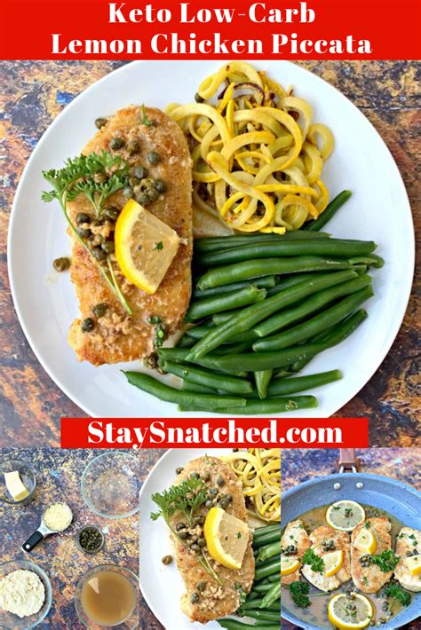 Keto Low Carb Flourless Lemon Chicken Piccata Is A Quick Recipe That Uses Almond Flour Chi