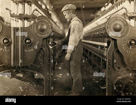 Child Labour A Young Boy Working As A Doffer In A North Carolina