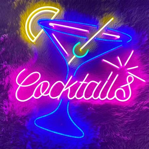 Cocktail Neon Sign Etsy