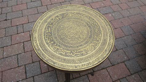 Decorative Antique Indian Brass Folding Occasional Table Etsy