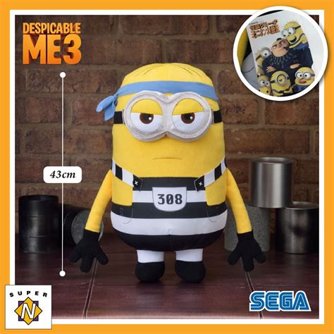 Despicable Me 3 Great Escape Minion In Prison Suit Musutto Mega Jumbo