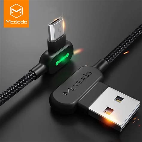 MCDODO Cable Micro USB tipo C de carga rápida para teléfono móvil