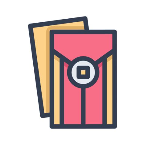 Red Envelope Generic Outline Color Icon