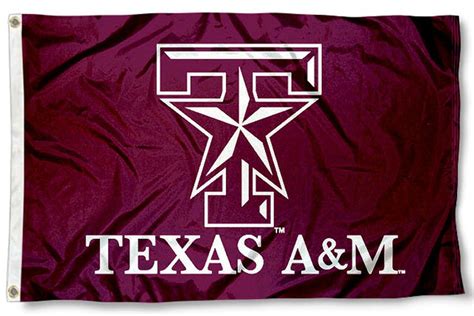 Texas A&M T Star Logo 3×5 Flag - I AmEricas Flags