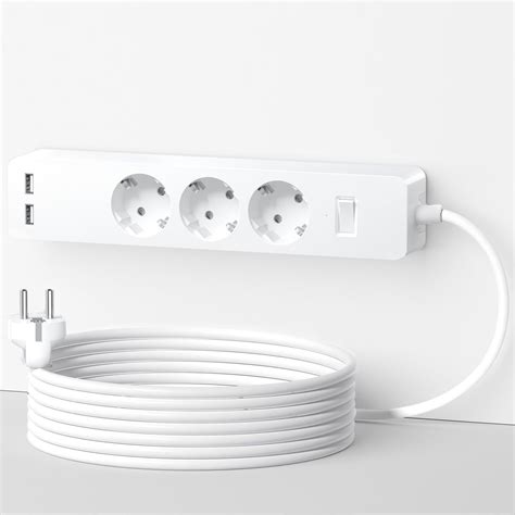 Tessan Prise Usb Multiple Multiprise Murale Prises Avec Ports Usb