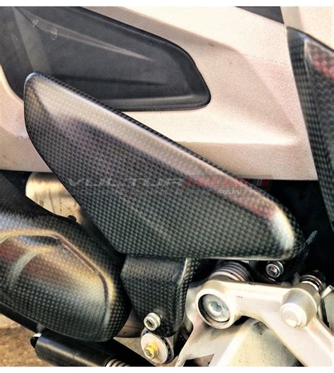 Carbon Heel Guards For Full Akrapovic Ducati Multistrada V