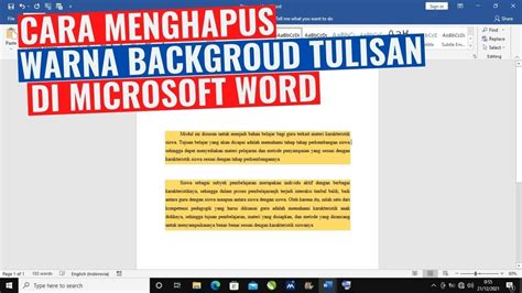 Cara Menghilangkan Warna Background Tulisan Pada Ms Word Ide Hot Sex