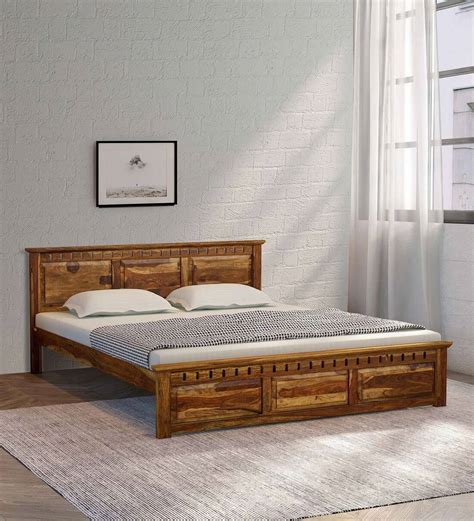 Buy Zurndorf Sheesham Wood King Size Bed In Scratch Resistant