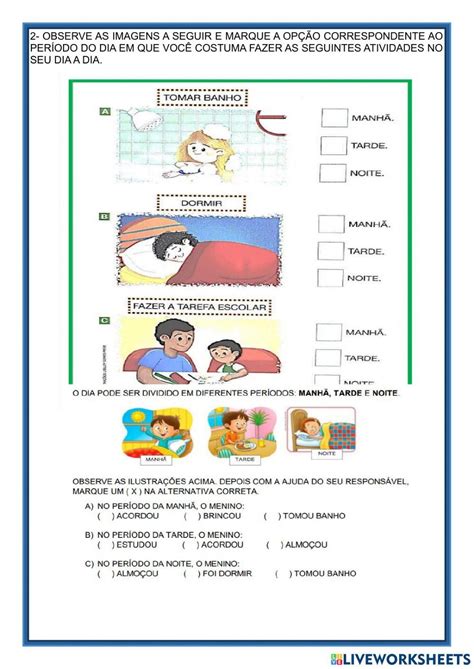 Manhã Tarde E Noite Atividades - 8