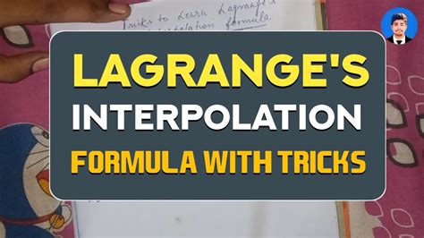 Lagranges Interpolation Formula Memorizing Trick Lagranges