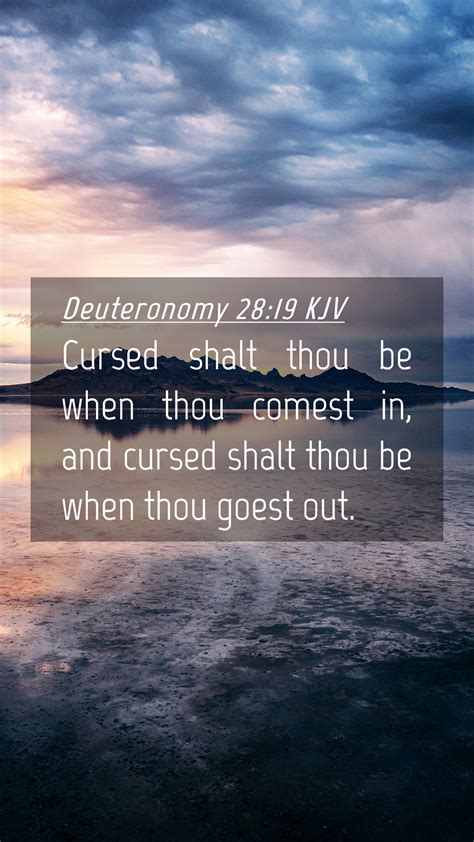 Deuteronomy Kjv Mobile Phone Wallpaper Cursed Shalt Thou Be