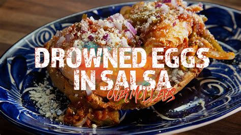 Drowned Eggs In Salsa Over Molletes Pati Jinich