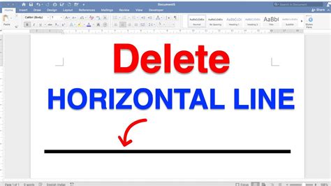 How To Delete A Horizontal Line In Word YouTube