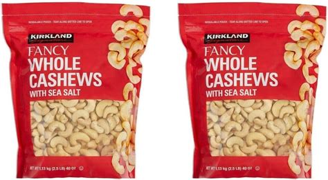 Amazon Kirkland Signature Whole Fancy Cashews Salted And Roasted