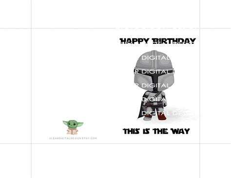 Star Wars Printable Birthday Card Printable Birthday Card - Etsy UK