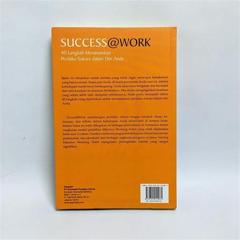 Buku Success Work Dari Freddy Liong 40 Langkah Menanamkan Perilaku Sukses Dalam Diri Anda