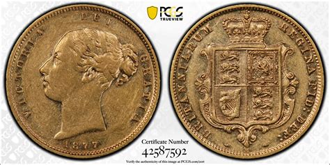 Australia 1877 Melbourne Half Sovereign PCGS AU50 Top End Coins