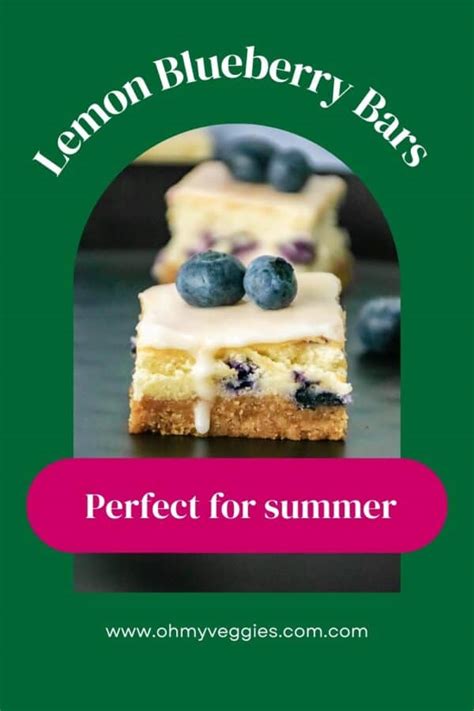 Lemon Blueberry Bars Oh My Veggies Karinokada