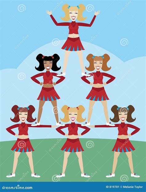 Cheerleader Pyramid Stock Photography | CartoonDealer.com #5309462