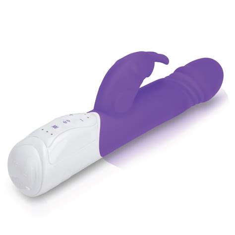 Rabbit Essentials Rr Rechargeable Thrusting Rabbit Vibrator Purple Abs Holdings