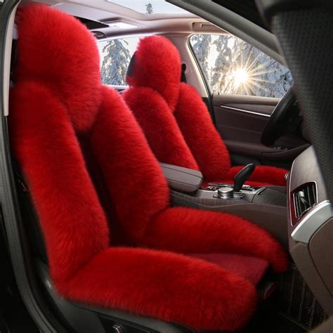 💰koupit Online 1pc Sheepskin Fur Car Seat Cover Universal Wool Car