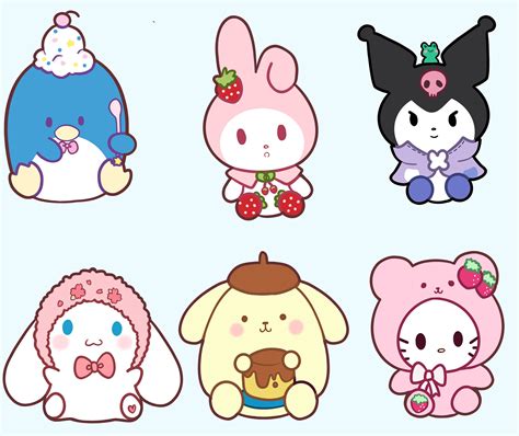 Sanrio plushie sticker pack | Etsy