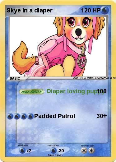 Pokémon Skye In A Diaper Diaper Loving Puppy My Pokemon Card