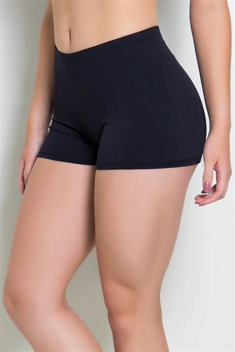 Mini Short Liso Preto Kaisan