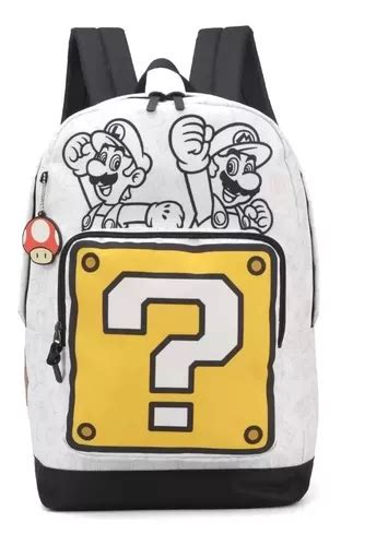 Mochila De Costas Super Mario Bloco Interrogação Luxcel Frete grátis