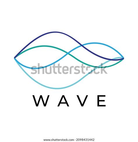 Blue Line Wave Logo Vector Stock Vector (Royalty Free) 2098431442 ...