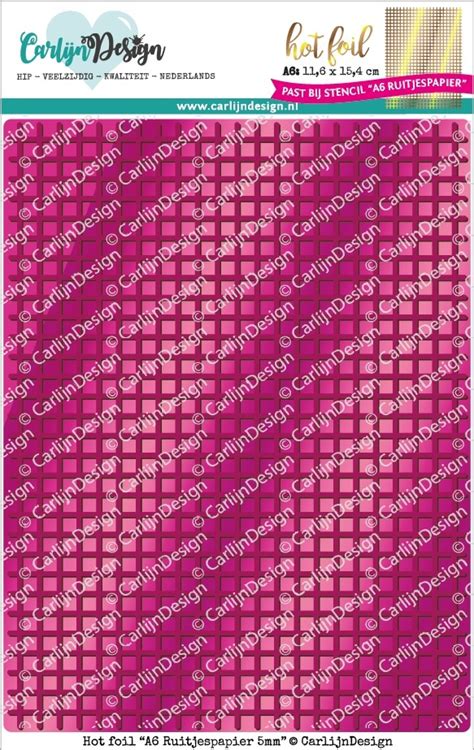 Hot Foil Plate A6 Graph Paper CDHF 0028 Craftlines B V