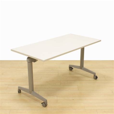 STEELCASE Folding Table Mod PLEX Lid Made In White Finish