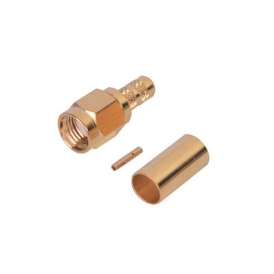 Conector Sma Macho Inverso De Anillo Plegable Para Cable Rg U Oro