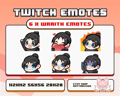 X Wraith From Apex Legends Emotes For Twitch Discord Etsy Uk