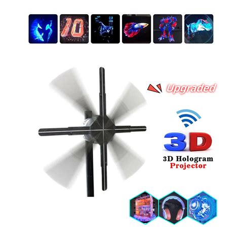 Upgraded Naked Eye D Holographic Advertising Machine Fan Screen Support Lmage Video Store Bar