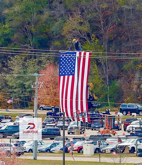 Tegeler Wrecker & Crane displayed The American flag at The Hy-Vee In