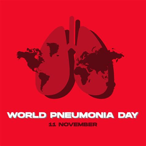 World Pneumonia Day Backround Vector Illustration with Lungs and World ...