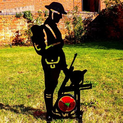 Lest We Forget Soldier Silhouette Military Statue 30x60cm - Etsy