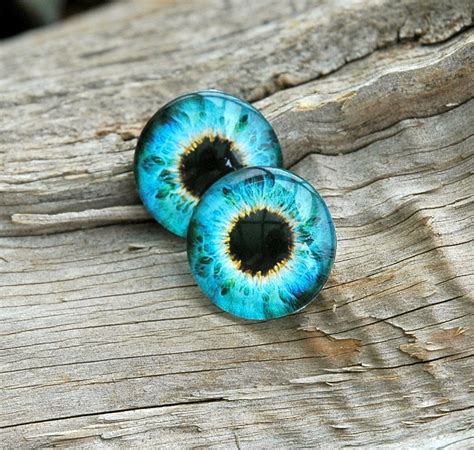 Glass Eyes Blue Glass Eye Pair Eyes For Crafts And Dolls Critter Eyes Fantasy Eyes Etsy