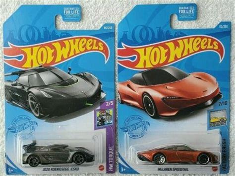 Hot Wheels Koenigsegg Jesko Mclaren Speedtail Lot Of Black Orange